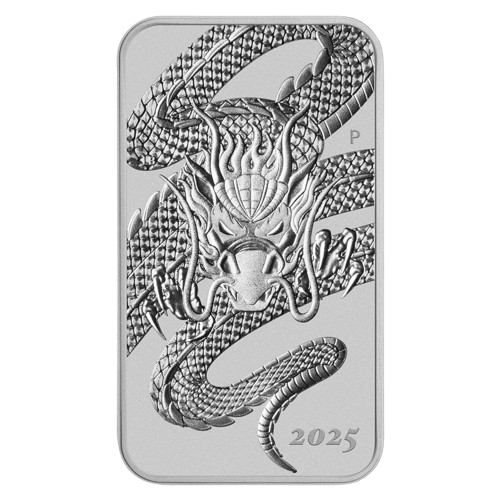 1 oz 2025 Dragon Coin Bar