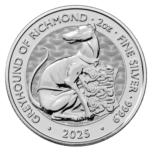 2 oz 2025 Royal Tudor Beasts - Greyhound