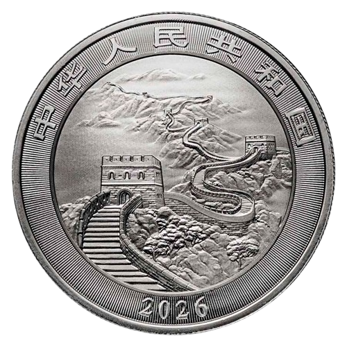 1 oz 2026 China Dragon sølvmynt, dragemotiv