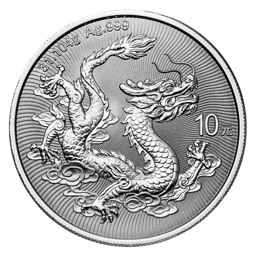 1 oz 2026 China Dragon sølvmynt, Den kinesiske mur