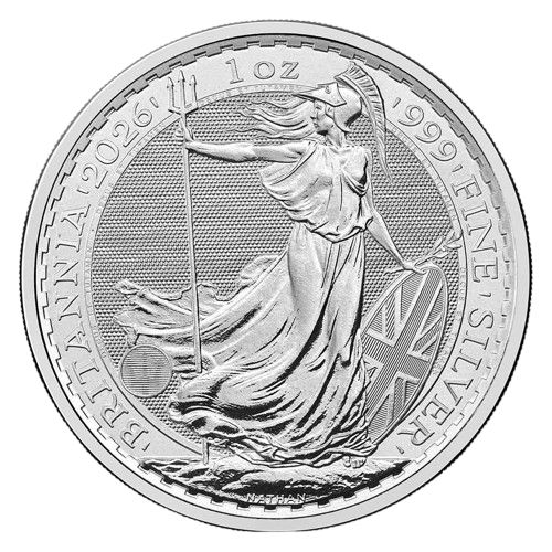 1 oz 2026 Britannia sølvmynt, Britannia-motiv
