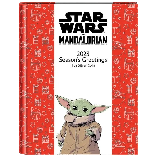 1 oz 2023 Star Wars - Yoda - Season's Greetings Proof Color