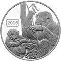1 oz 2016 Monkey Family