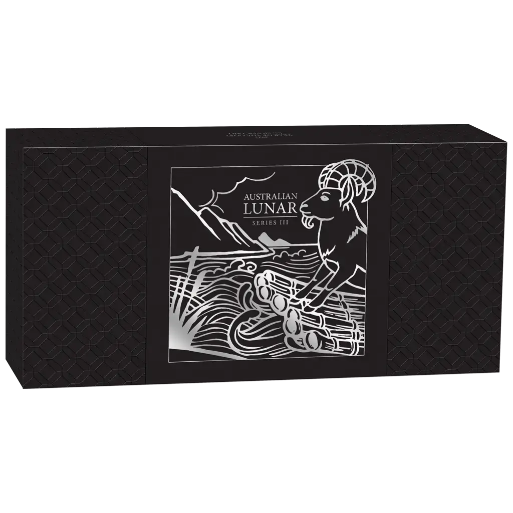 3 oz 2027 Year of the Goat Trio Set Proof, Proof Color & Gilded