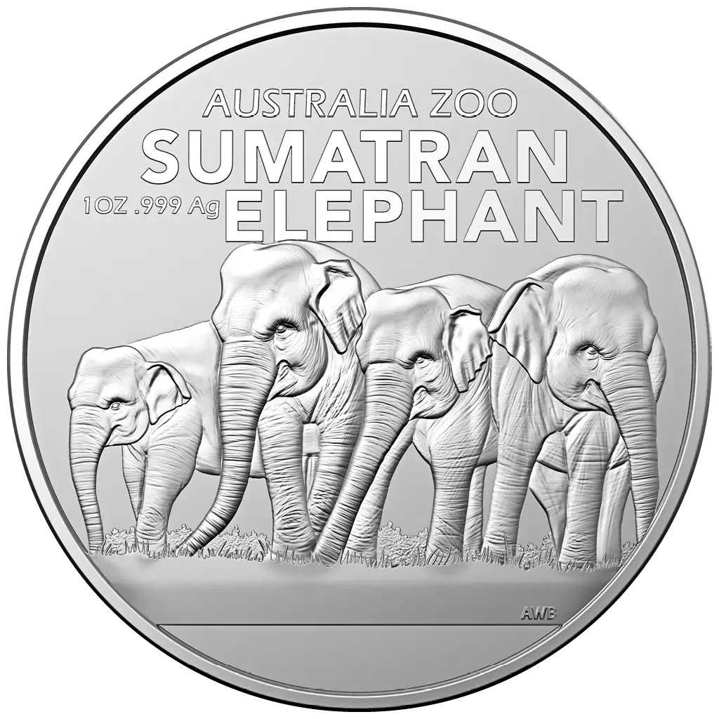 1 oz 2022 Australian Zoo - Sumatran Elephant – revers