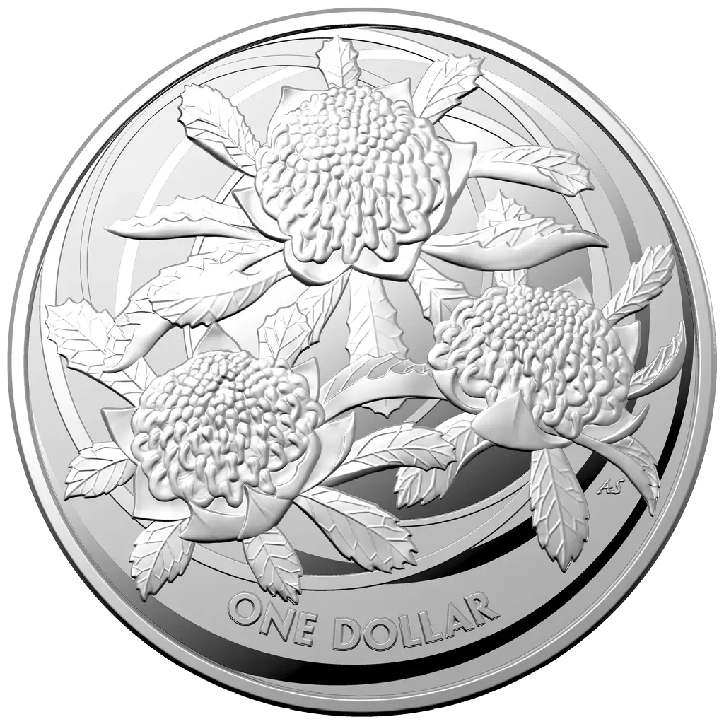 1 oz 2022 Wildflowers of Australia – revers