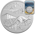 1 oz 2025 Kangaroo Bush Capital – mynt revers med kapsel