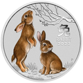 1 oz 2023 Year of the Rabbit Color – revers