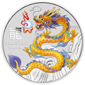 1 oz 2024 Year of the Dragon Color Yellow