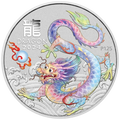 1 oz 2024 Year of the Dragon Color White
