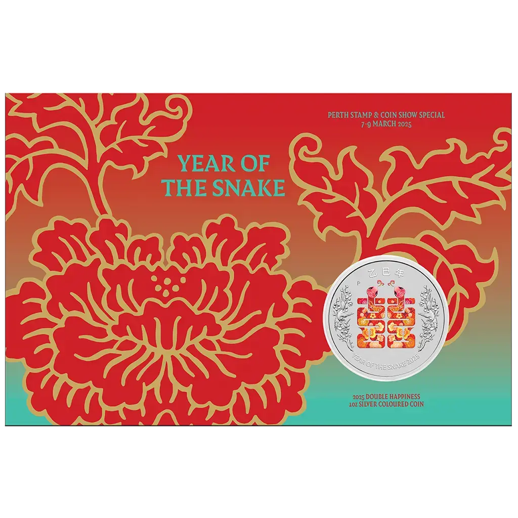 1 oz 2025 Year of the Snake - Double Happiness Color Blister