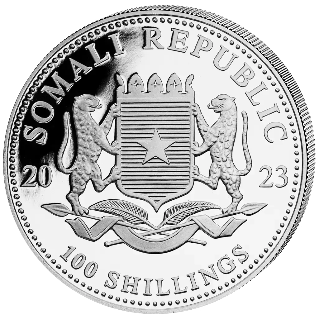 2 x 1 oz 2023 Elephant - Black & White