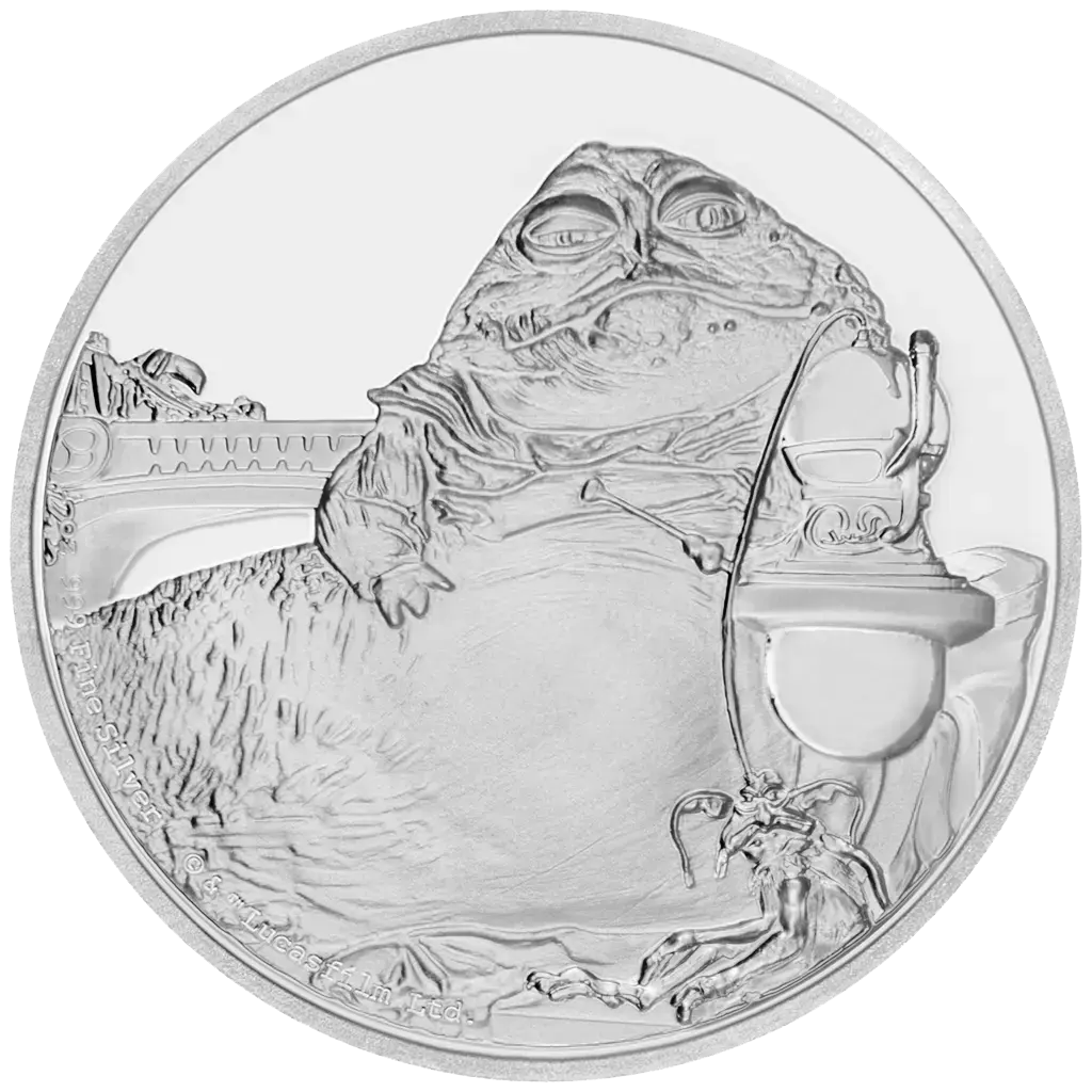 1 oz 2018 Star Wars - Jabba the Hutt Proof – revers