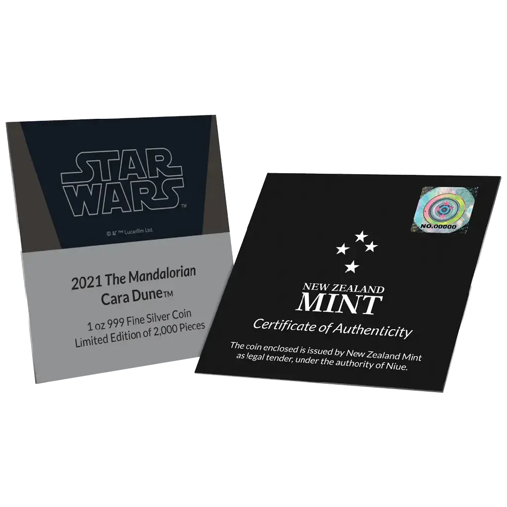 1 oz 2021 Star Wars - Cara Dune Color Proof – sertifikat