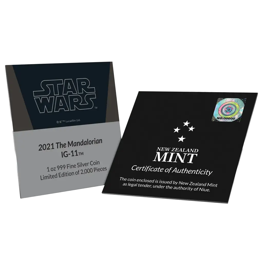 1 oz 2021 Star Wars - IG-11 Color Proof – sertifikat
