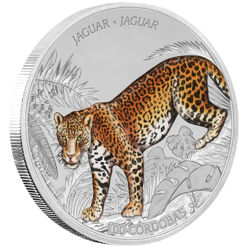 Jaguar Color Proof – mynt revers farget perspektiv