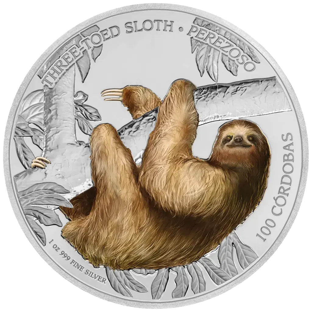 Three-Toed Sloth Color Proof – mynt perspektiv farget