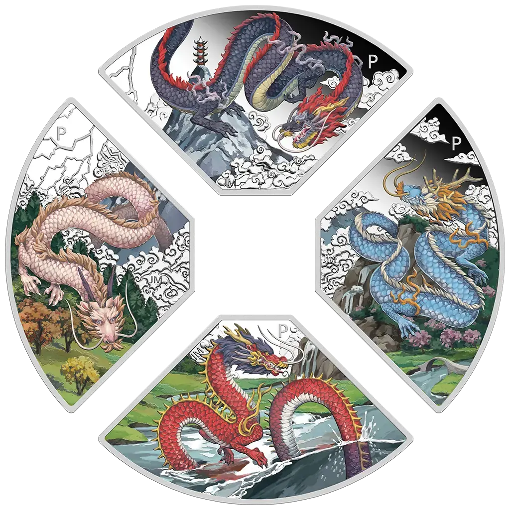 4 oz 2024 Lunar Quadrant Dragon – akryl-display