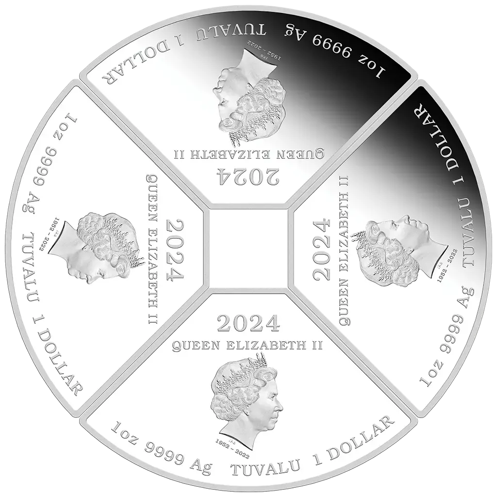 4 oz 2024 Lunar Quadrant Dragon – revers