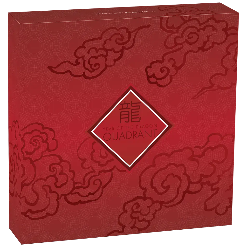 4 oz 2024 Lunar Quadrant Dragon – samlet motiv