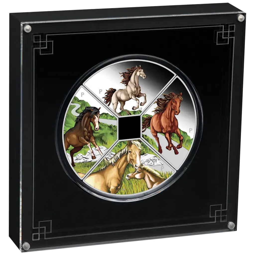 4 oz 2026 Lunar Quadrant Horse – i akryl-display