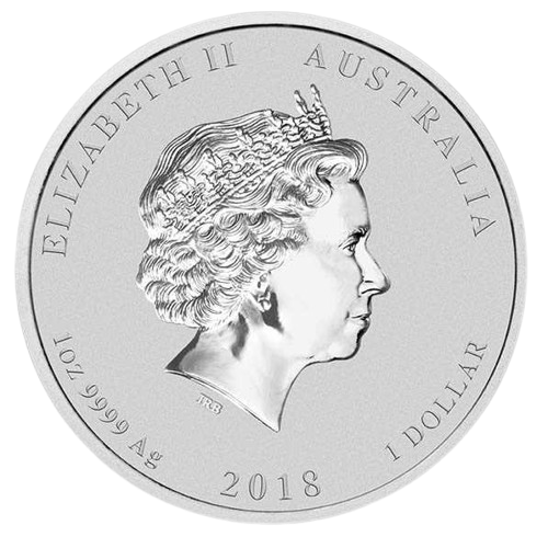 1 oz 2018 Year of the Dog - bakside